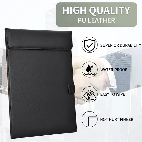 Leather A4 Letter Clipboards with Pen Holder
