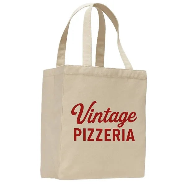 Large Canvas Shopping Tote with 5" Gusset - Natural