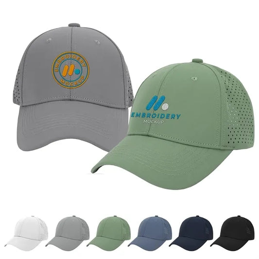 Quick Dry 6 Panel Baseball Cap With Embroidery Logo