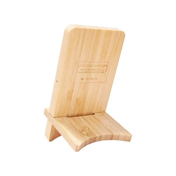 Full color Light-up Bamboo Wireless Charger Stand