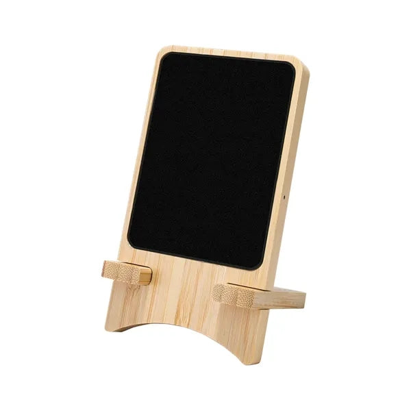 Full color Light-up Bamboo Wireless Charger Stand