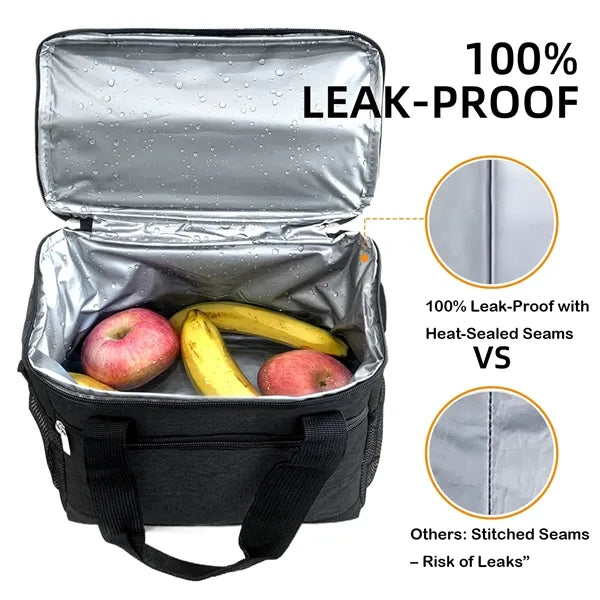 10-Can Foldable Leakproof Lunch Bag w/ PEVA Liner & Pockets