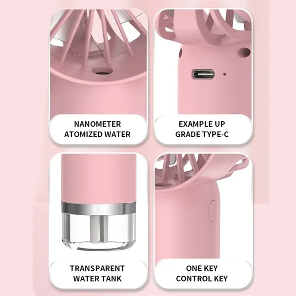 Portable Cooling Handheld Mist Fan