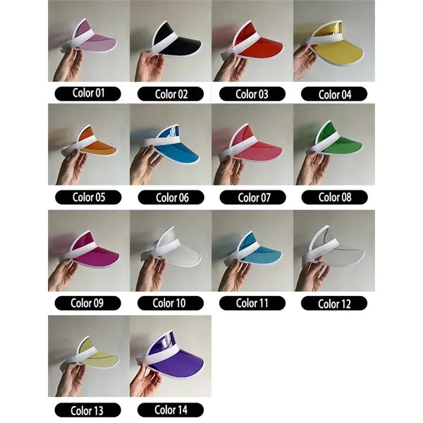 PVC Sun Visor Hats Bulk Promo Giveaways