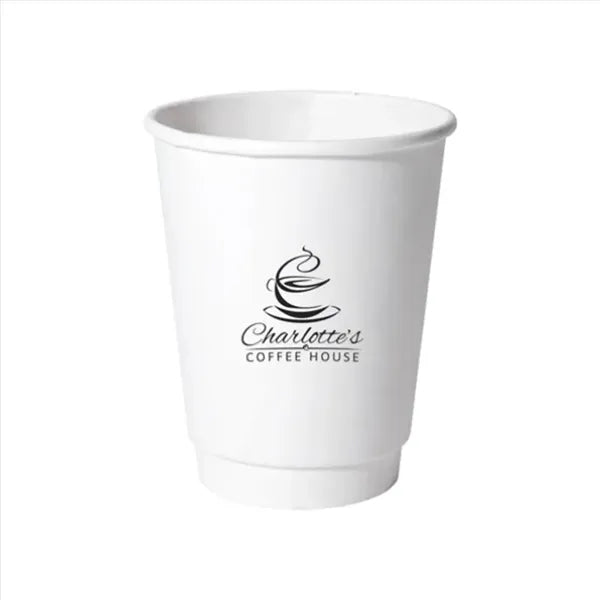 12oz Double Layer Coffee Cup With Lid