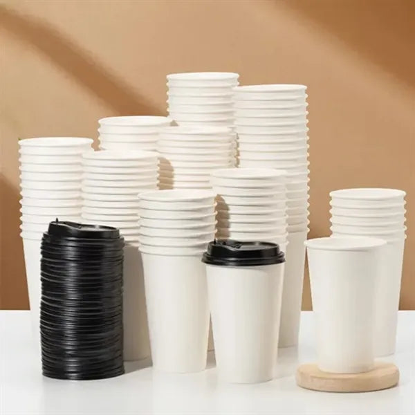 12oz Double Layer Coffee Cup With Lid