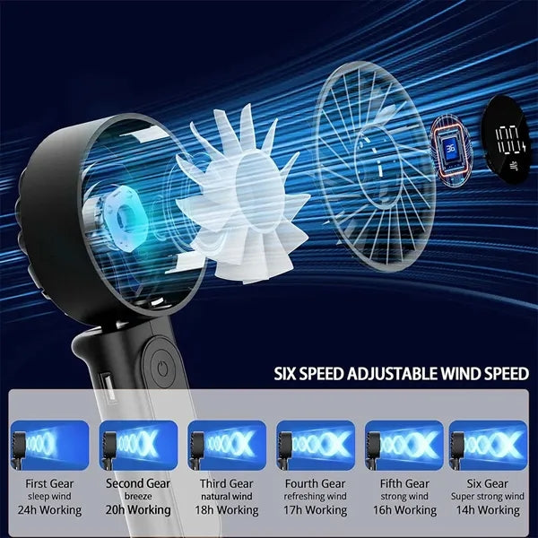 3600mAh Power Bank Handheld Personal Fan