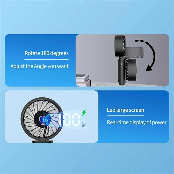 3600mAh Power Bank Handheld Personal Fan