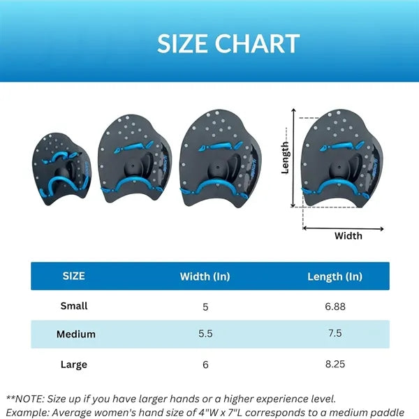 Adjustable Straps Power Swim Paddles