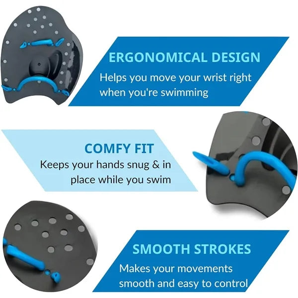 Adjustable Straps Power Swim Paddles