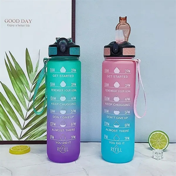 Water Bottle with Straw