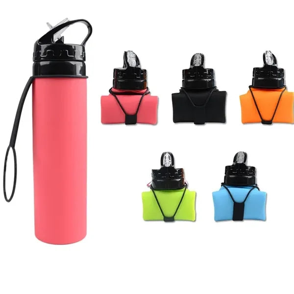 Collapsible Silicone 20 oz Water Bottle