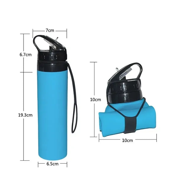 Collapsible Silicone 20 oz Water Bottle