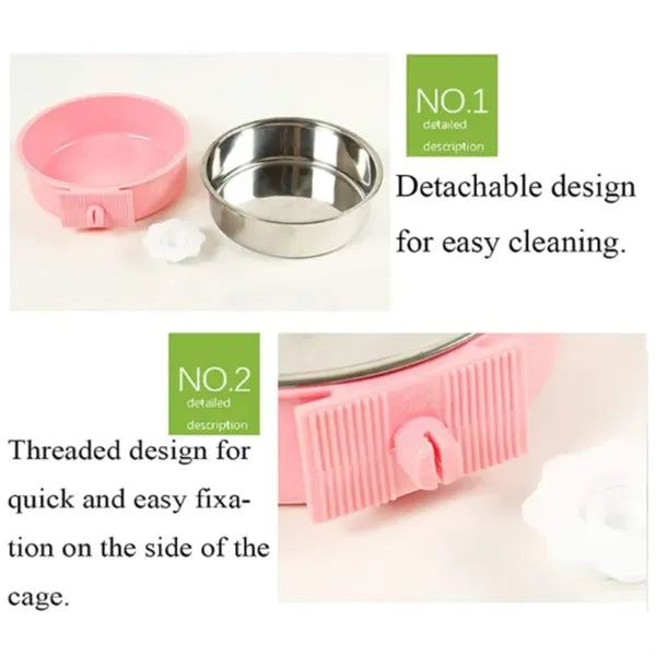 Stainless Steel Removable Pet Food Bowl