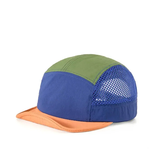 5 Panels Colorful Unstructured Classic Flat Bill Hat
