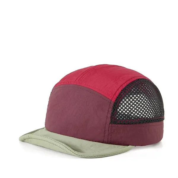 5 Panels Colorful Unstructured Classic Flat Bill Hat