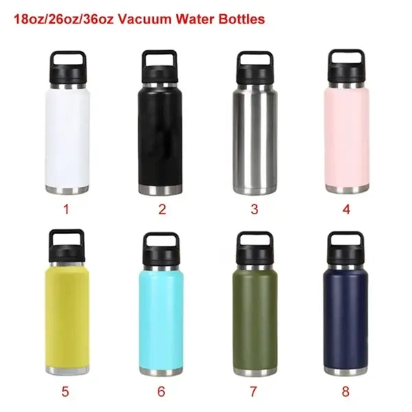 18oz/26oz Steel Insulated Handle Water Bottle Tumbler