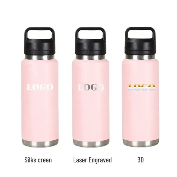 18oz/26oz Steel Insulated Handle Water Bottle Tumbler