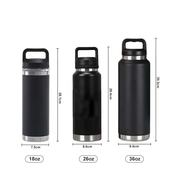 18oz/26oz Steel Insulated Handle Water Bottle Tumbler