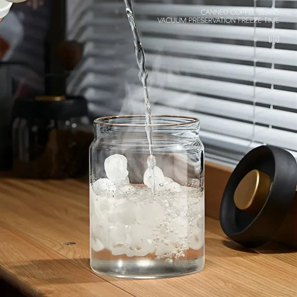 40Oz/61Oz Vacuum Coffee Bean Canister Borosilicate Glass Air