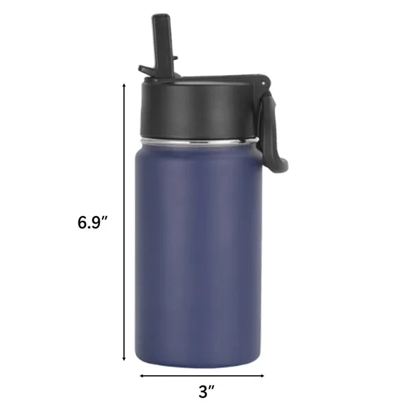 12oz Insulated Stainless Steel Kids Water Bottle with Straw