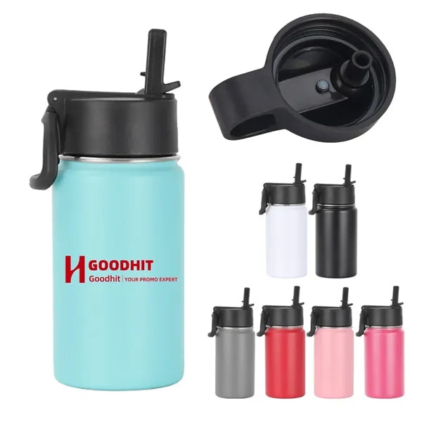 12oz Insulated Stainless Steel Kids Water Bottle with Straw
