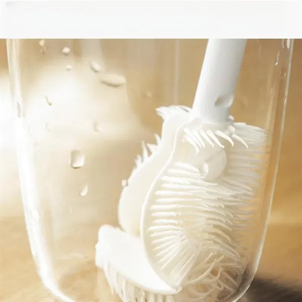 Flexible Silicone Bottle Brush Long Handle 360 Clean