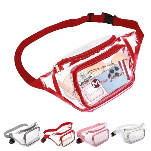 Adjustable PVC Clear Belt Waterproof Waist Wallet Bag