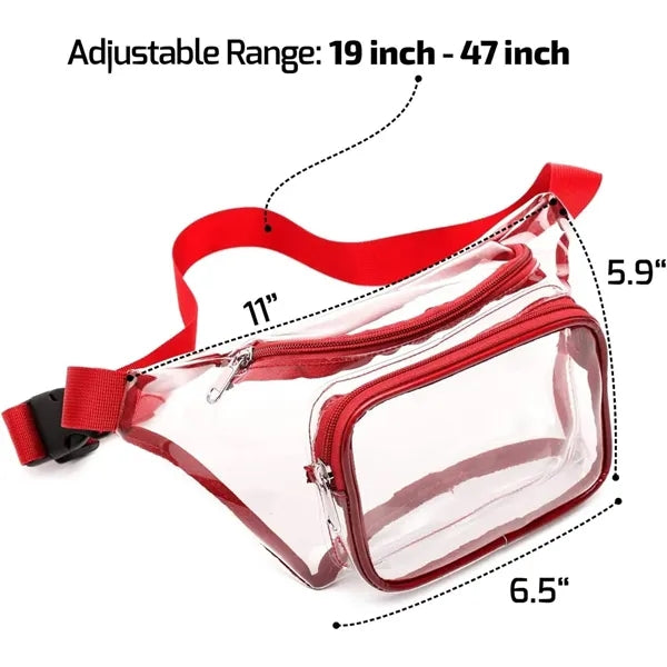 Adjustable PVC Clear Belt Waterproof Waist Wallet Bag