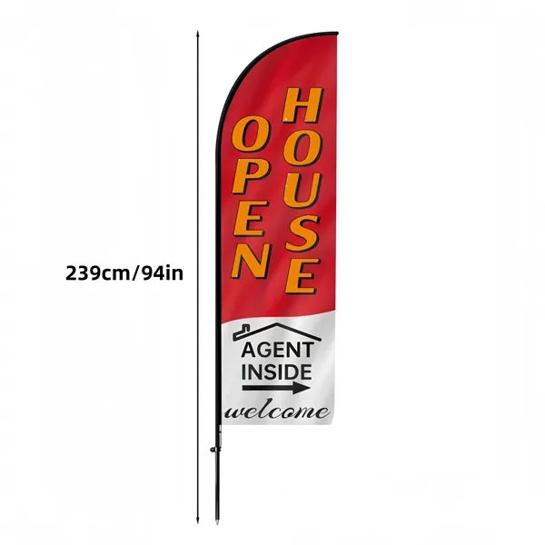 7.8ft Beach Feather Flag - Outdoor Advertising Banner