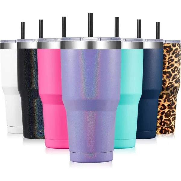 30oz Insulated Tumbler With Lids and Straws