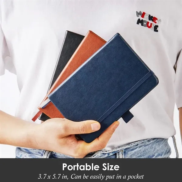 Pocket Notebook Journals A6 Mini Note pads with Pen Holder