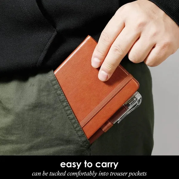 Pocket Notebook Journals A6 Mini Note pads with Pen Holder
