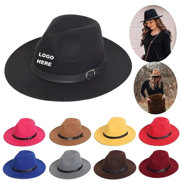 Womens Classic Wide Brim Floppy Panama Fedora Hat