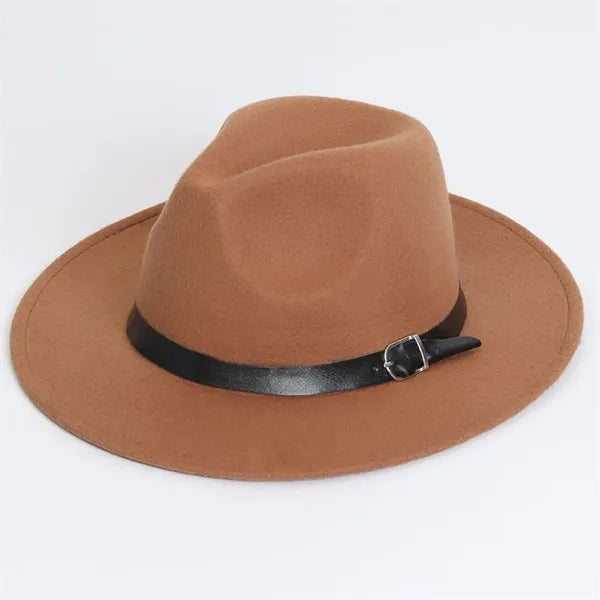 Womens Classic Wide Brim Floppy Panama Fedora Hat