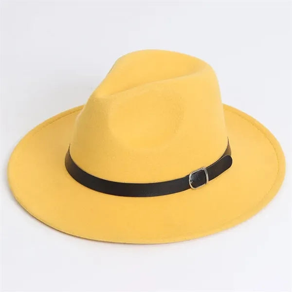 Womens Classic Wide Brim Floppy Panama Fedora Hat