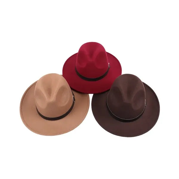 Womens Classic Wide Brim Floppy Panama Fedora Hat