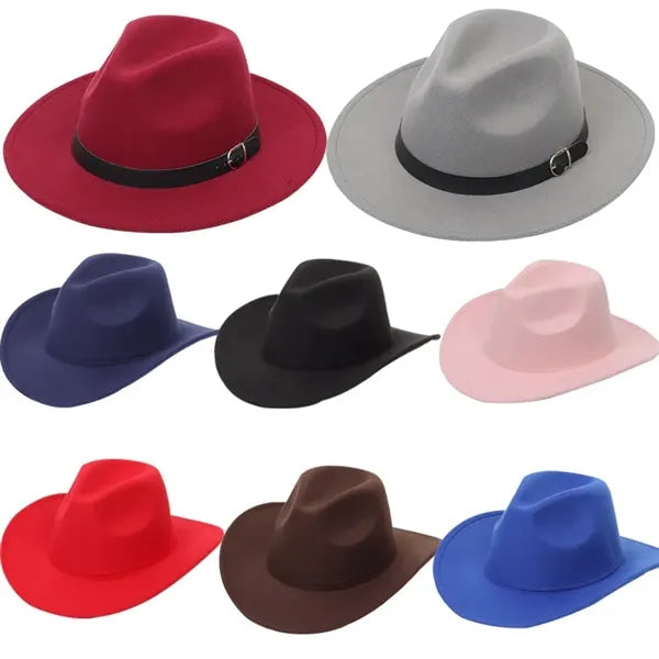 Womens Classic Wide Brim Floppy Panama Fedora Hat