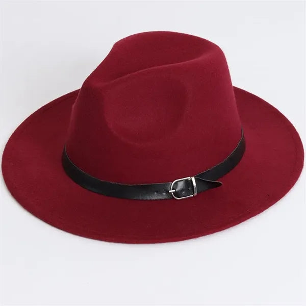 Womens Classic Wide Brim Floppy Panama Fedora Hat