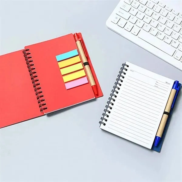 Coil Notepad With Ballpoint Pen And Sticky