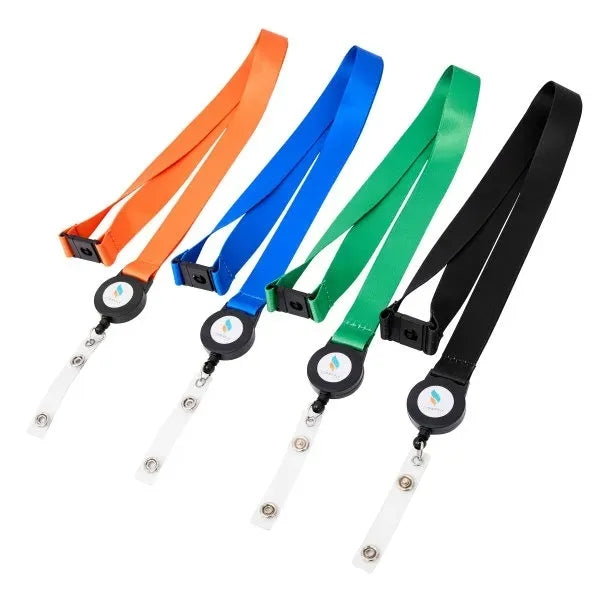 3/4" Sublimated Lanyard Badge Reel Combo & Safety Breakaway