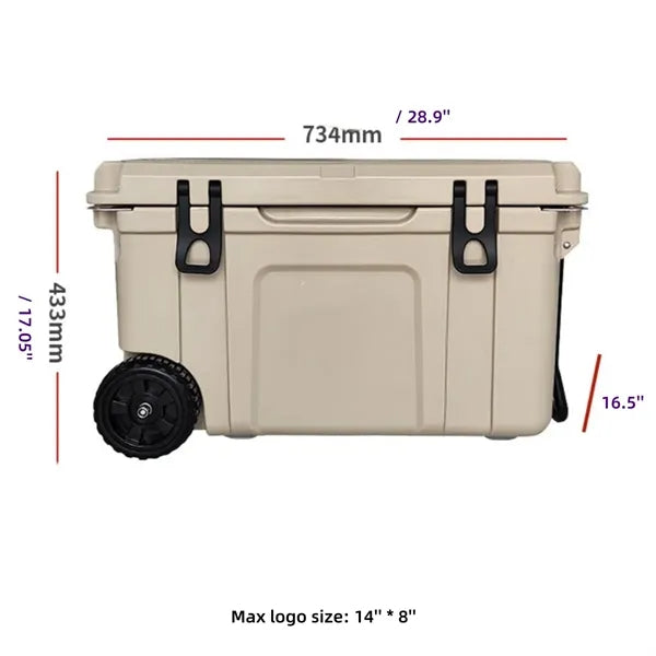 58QT Hard Rolling Cooler