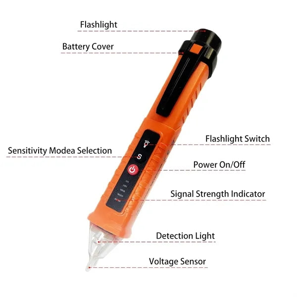 Non Contact Flashlight Voltage Tester Tools