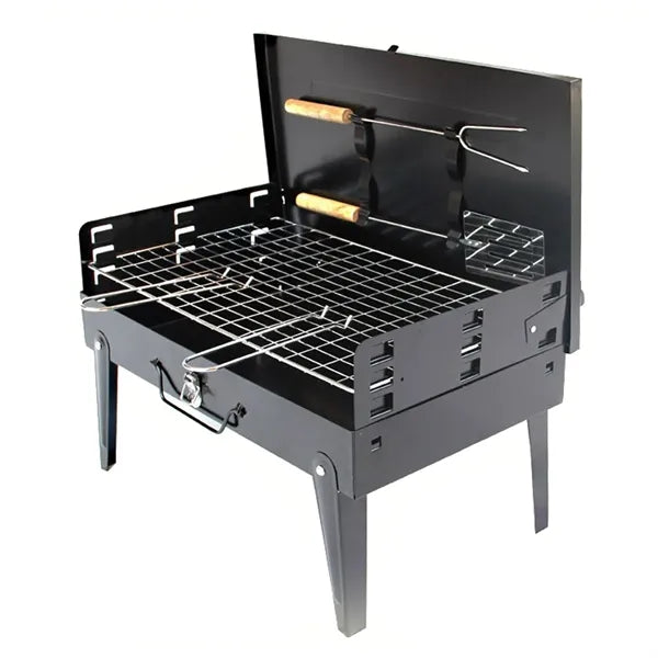 Portable Foldable Camping Grill with BBQ Tools