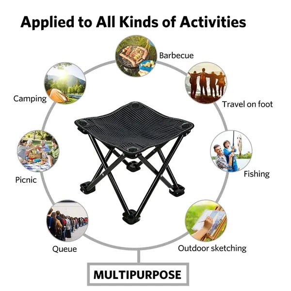 Portable Folding Camping Stool with Carry Bag