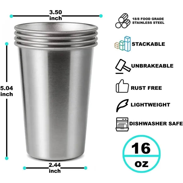 16oz Stainless Steel Pint Cup