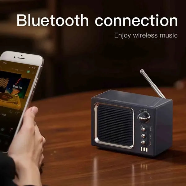 Vintage White Noise Bluetooth Speaker
