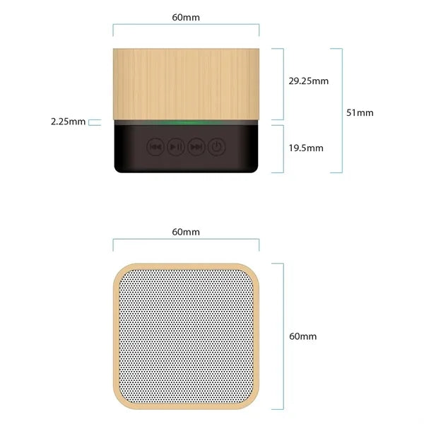 Eco-Friendly Bamboo Wireless Bluetooth Speaker Rechargeable