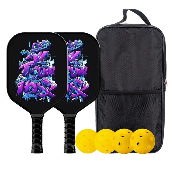 Fiberglass Pickleball Racket Paddle & Ball Set