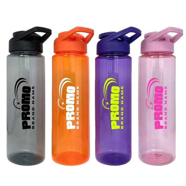 24 oz. Sports Plastic Water Bottle with Flip Lid BPA-Free